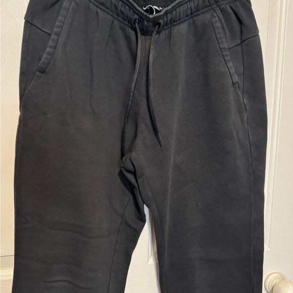 Adidas Black Track Pants with Tapered Fit and Logo - Picture 3 of 8